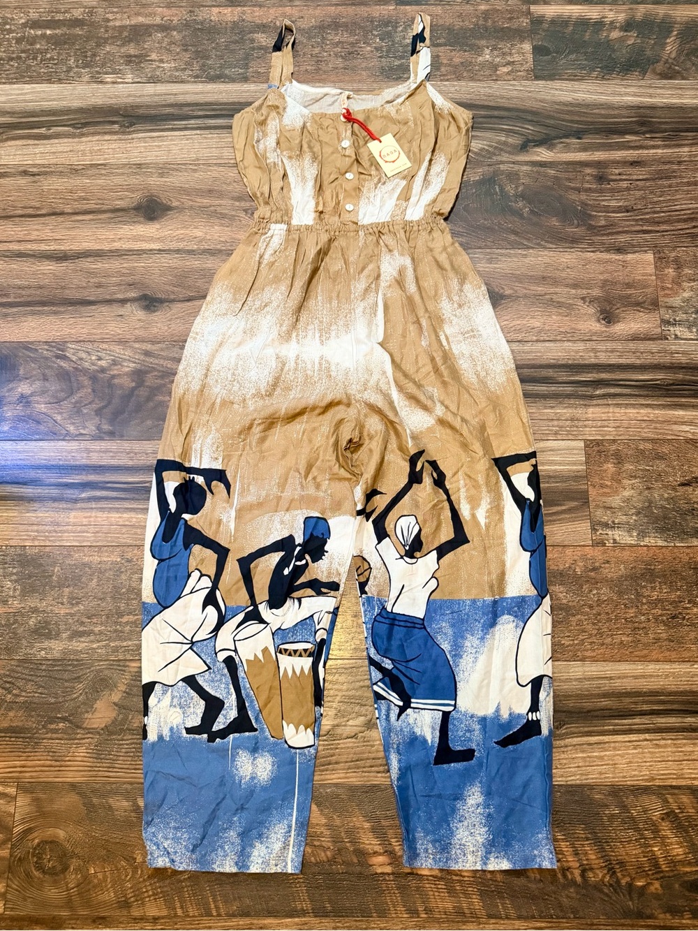 Raga Rare Sample sleeveless wide legged cropped jumpsuit size small